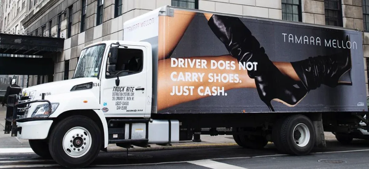 Tamara Mellon billboard truck